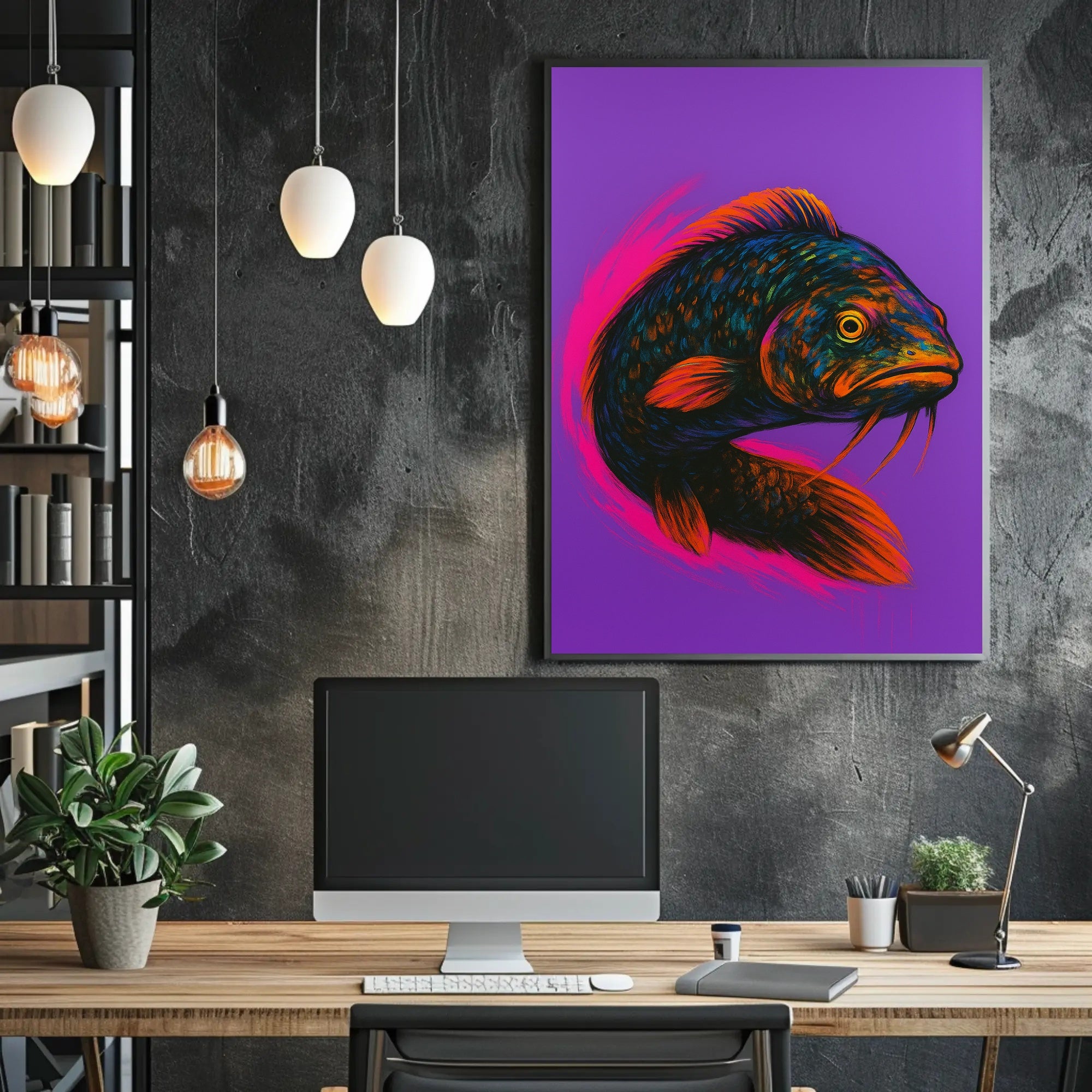 Vibrant Fish Portrait Poster