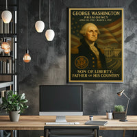 George Washington Presidential Portrait Historical Poster