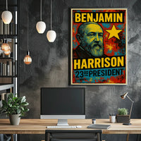 Benjamin Harrison 23rd President of the United States Graffiti Pop Art Poster