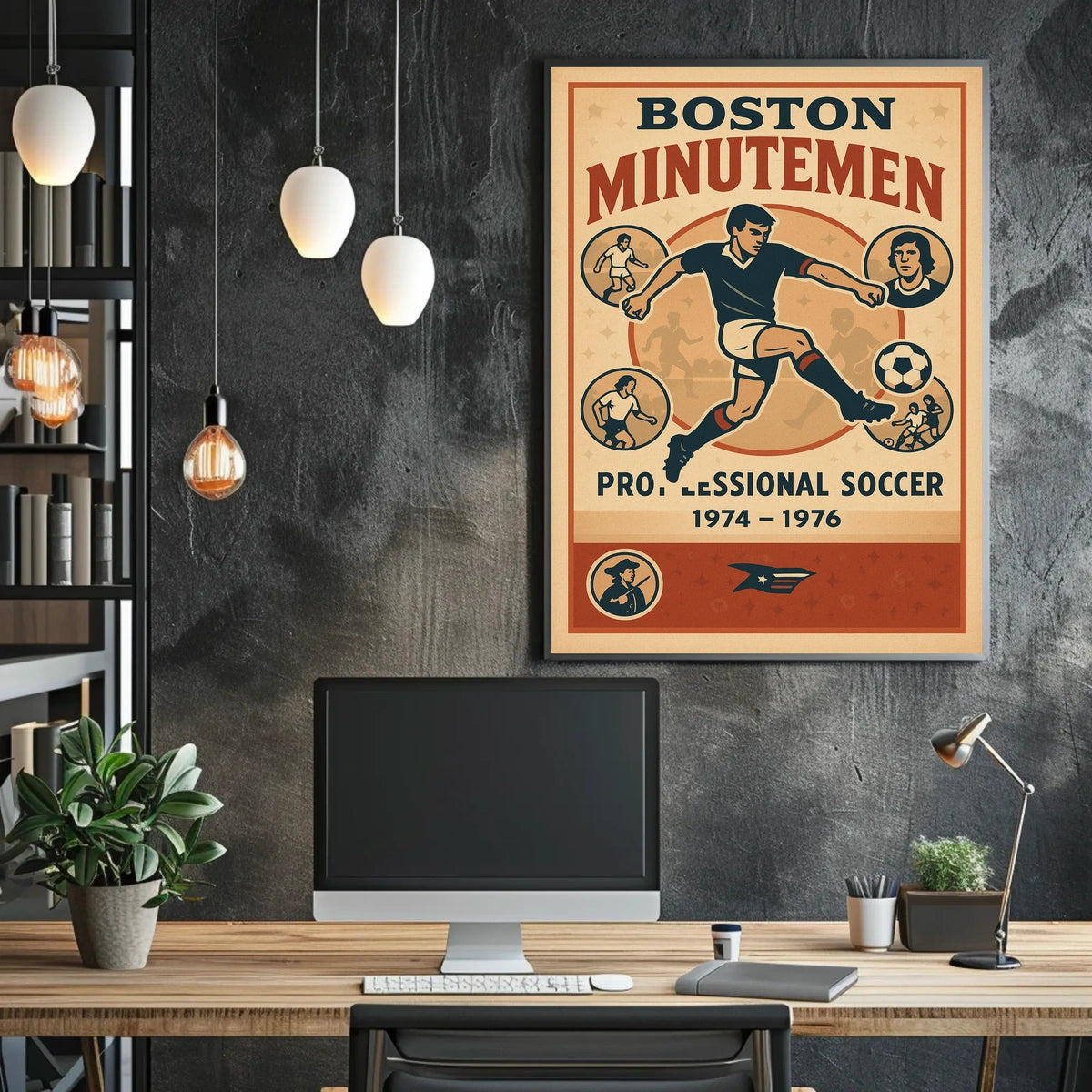 Boston Minutemen Soccer Team Poster