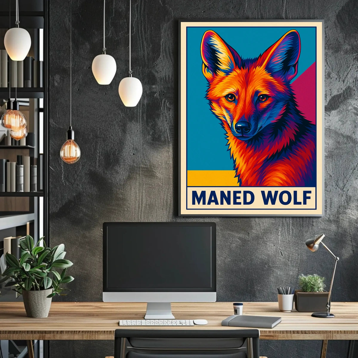 Maned Wolf Poster