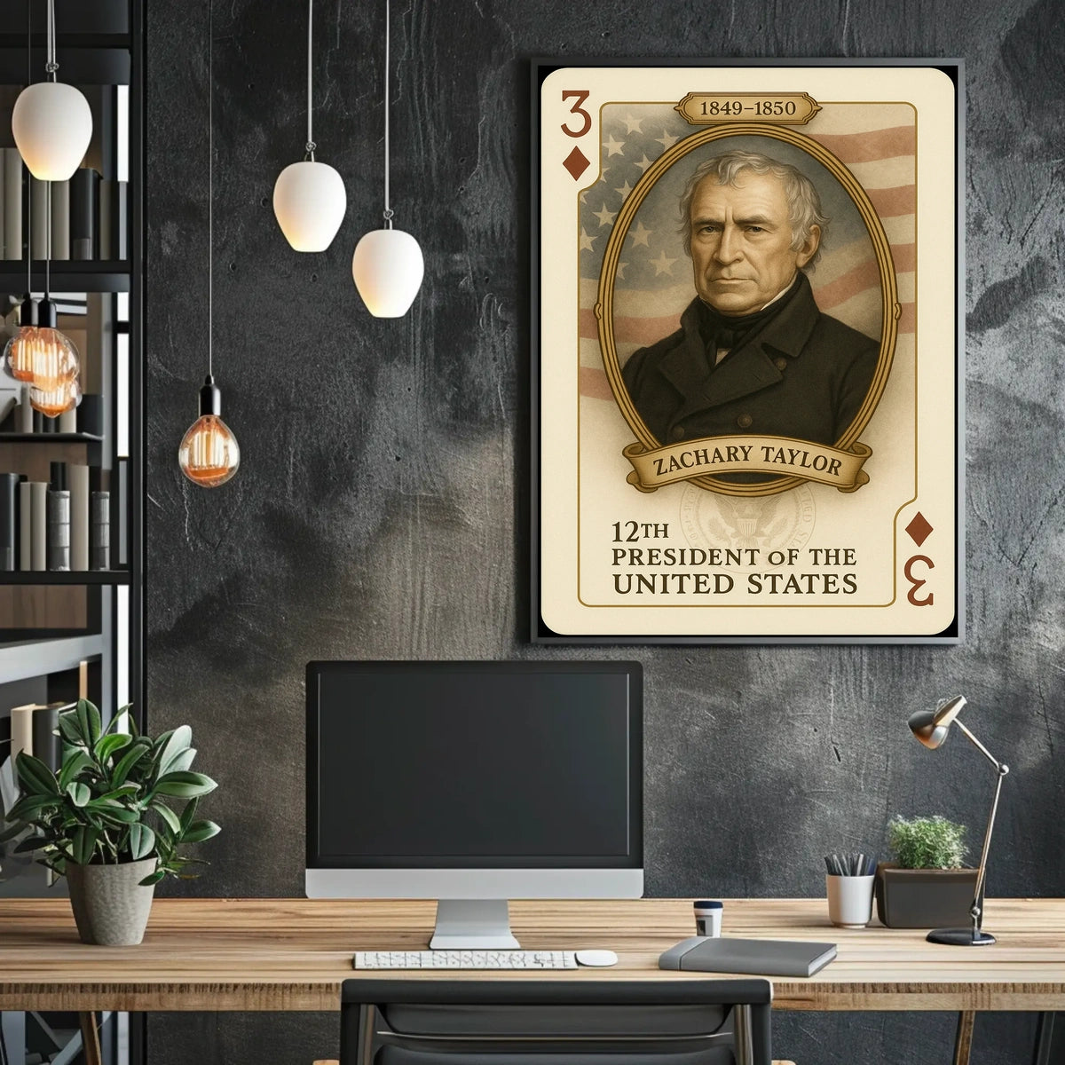 Zachary Taylor 12th President Portrait Print Poster