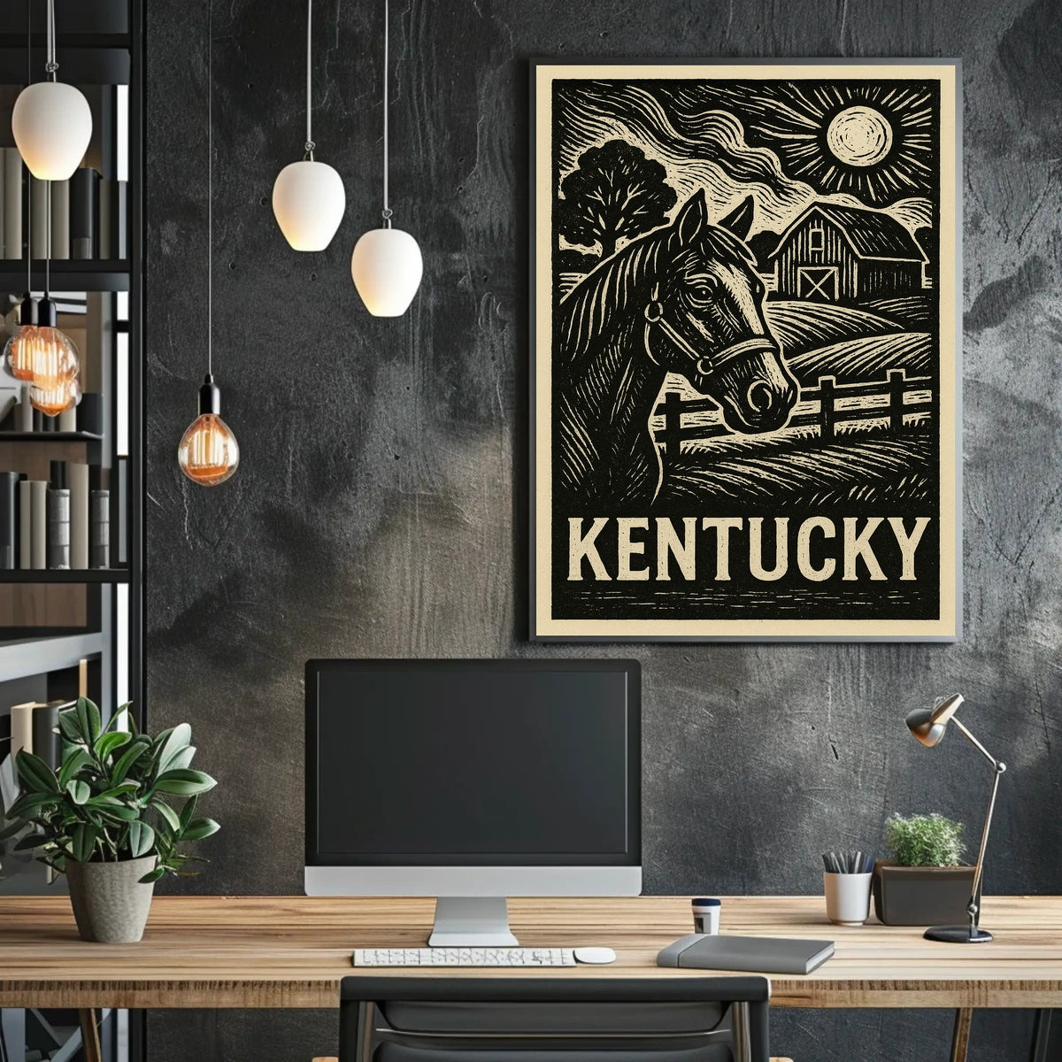 Kentucky Horse And Barn Poster