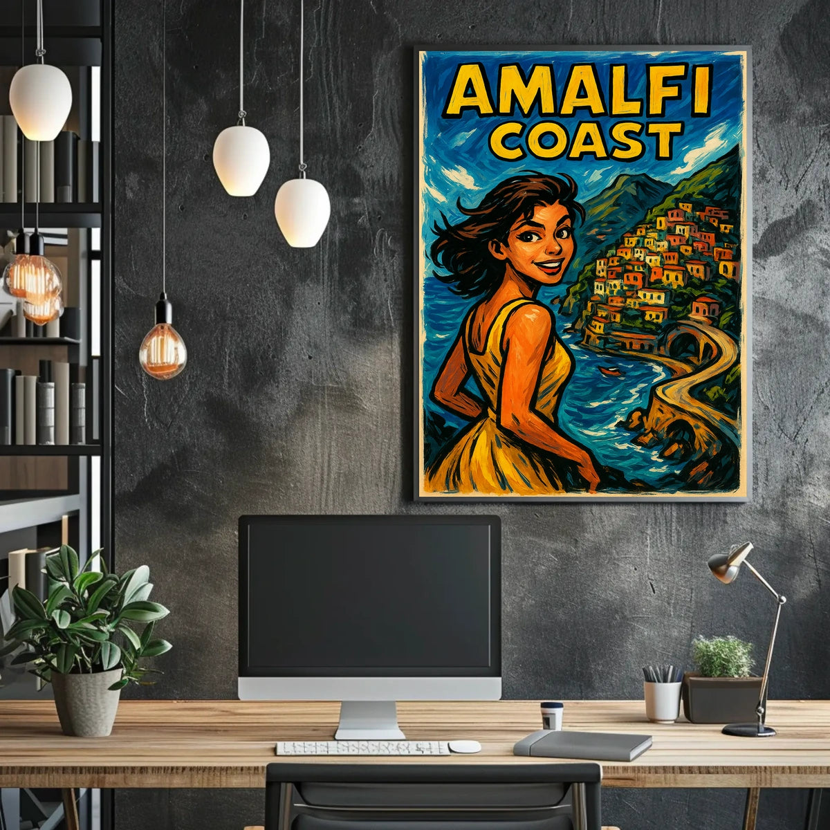 Amalfi Coast Adventure Poster 18x24 Scenic Wall Art