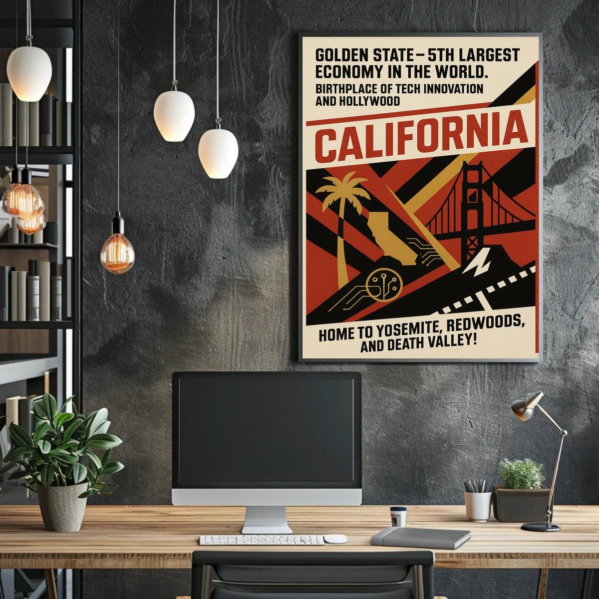 California The Golden State Poster