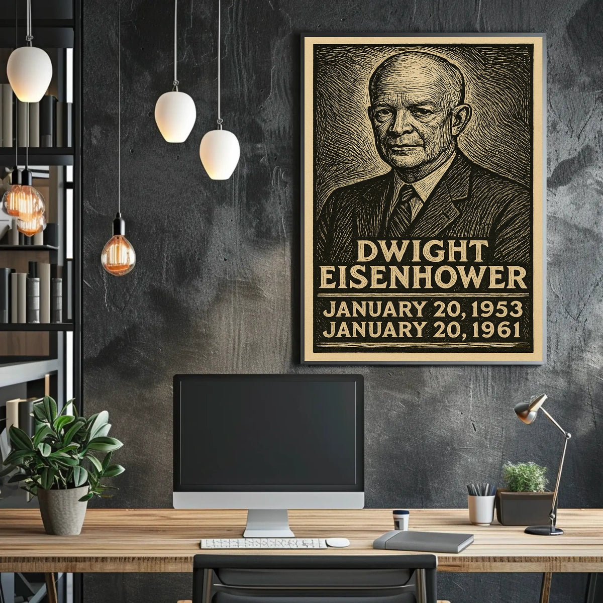 Dwight Eisenhower Travel Retro Heritage Poster
