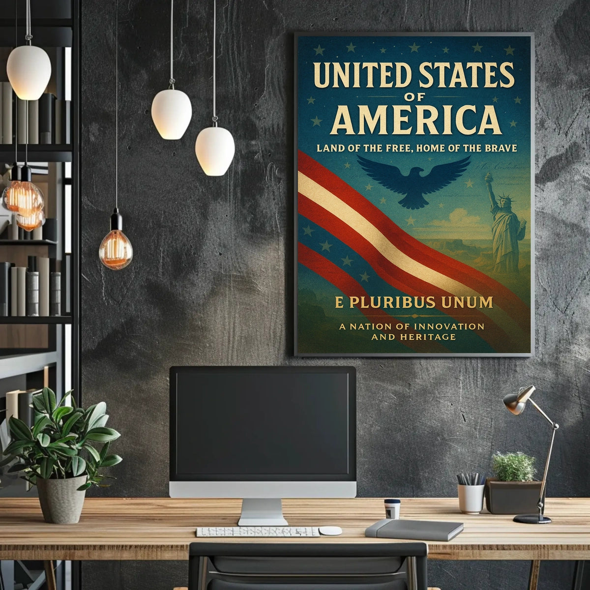 United States of America A Nation of Innovation and Heritage Poster