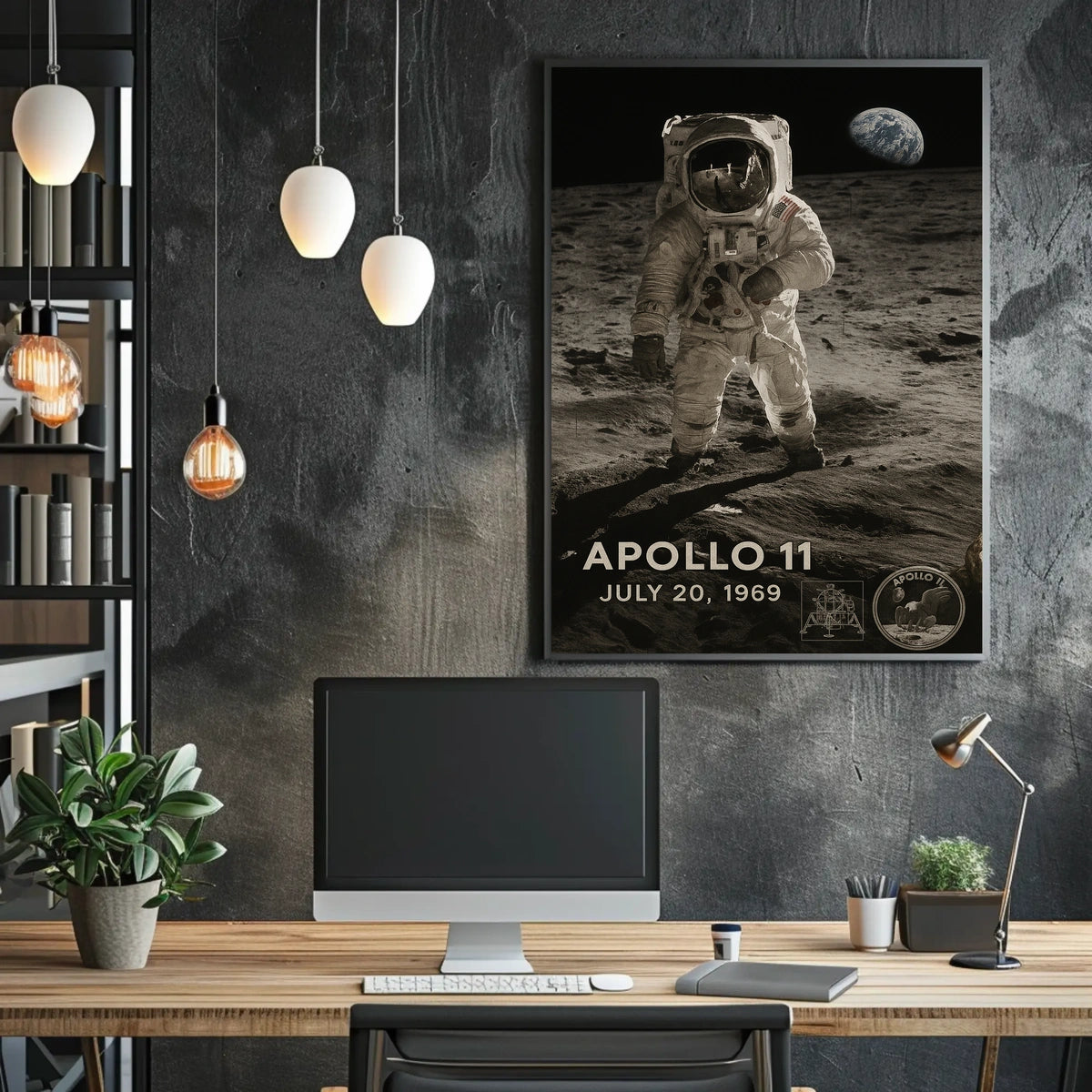 Apollo 11 Moon Landing Poster