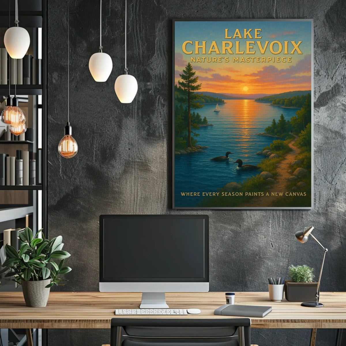 Lake Charlevoix NatureS Masterpiece Poster