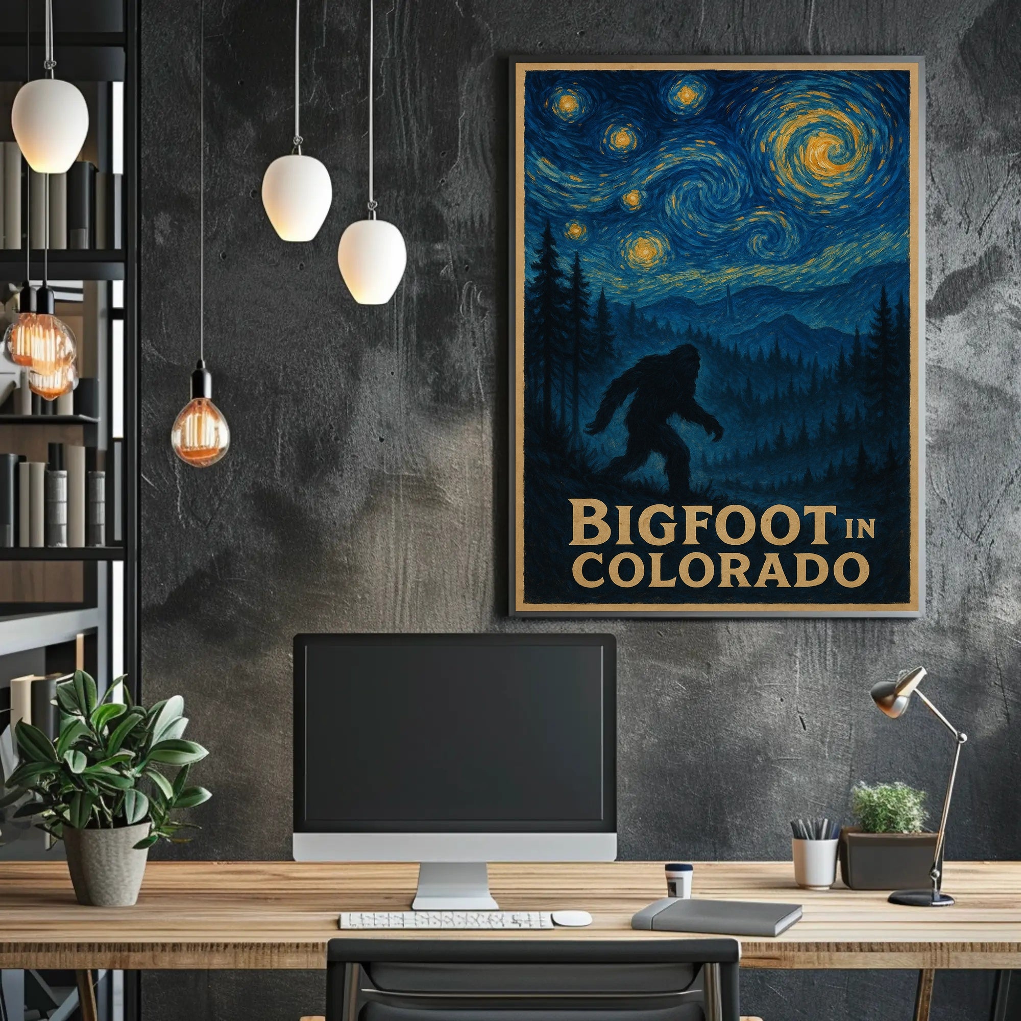 Bigfoot in Colorado: Artistic Mythology Poster PosterGoat