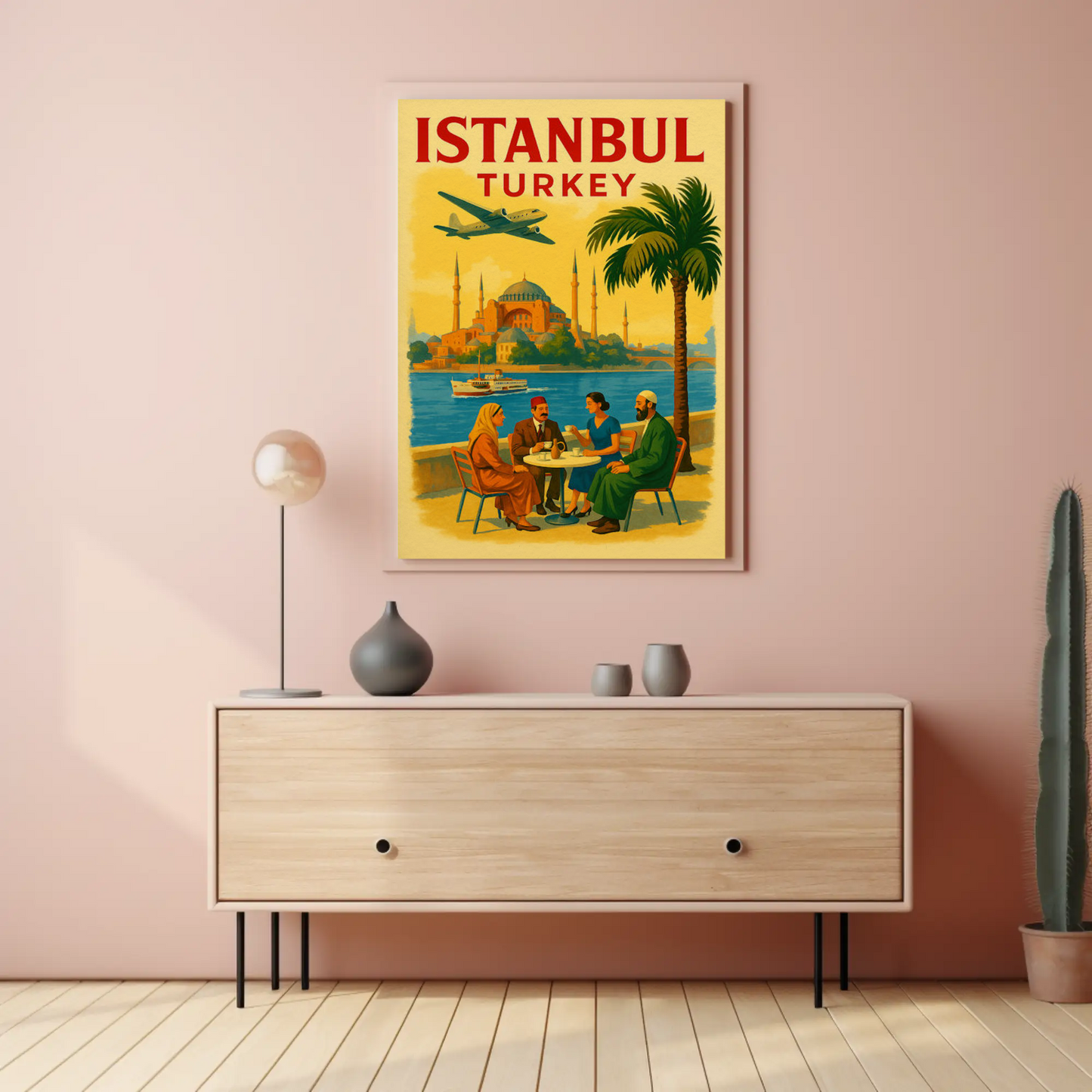 Istanbul Turkey Hagia Sophia Vintage Poster