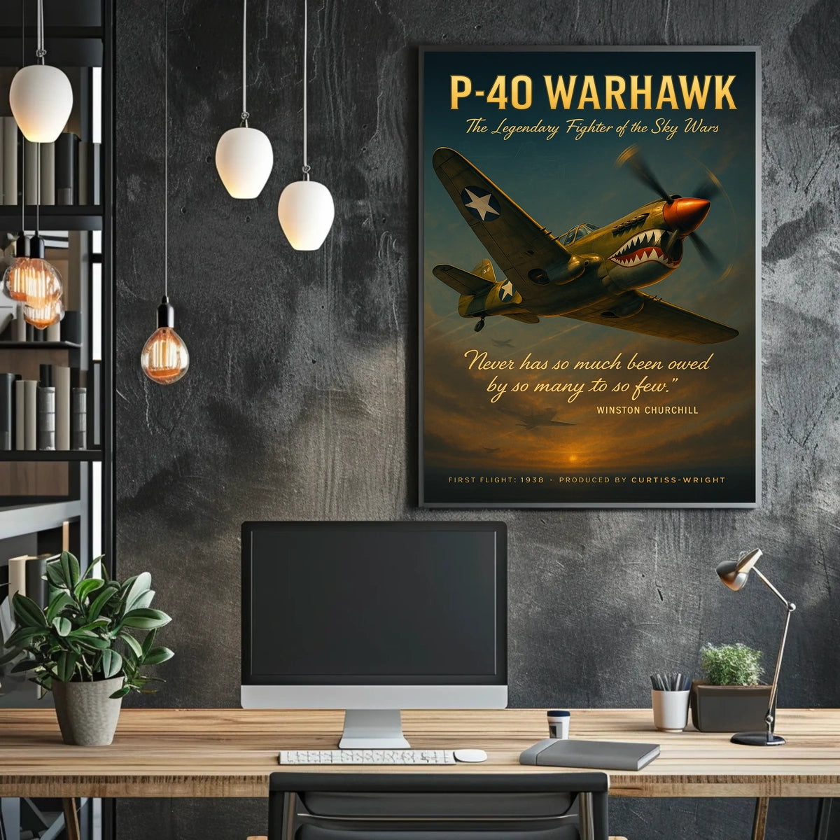 P-40 Warhawk The Legendary Fighter Poster