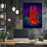 Barcelonas Iconic Landmarks Poster