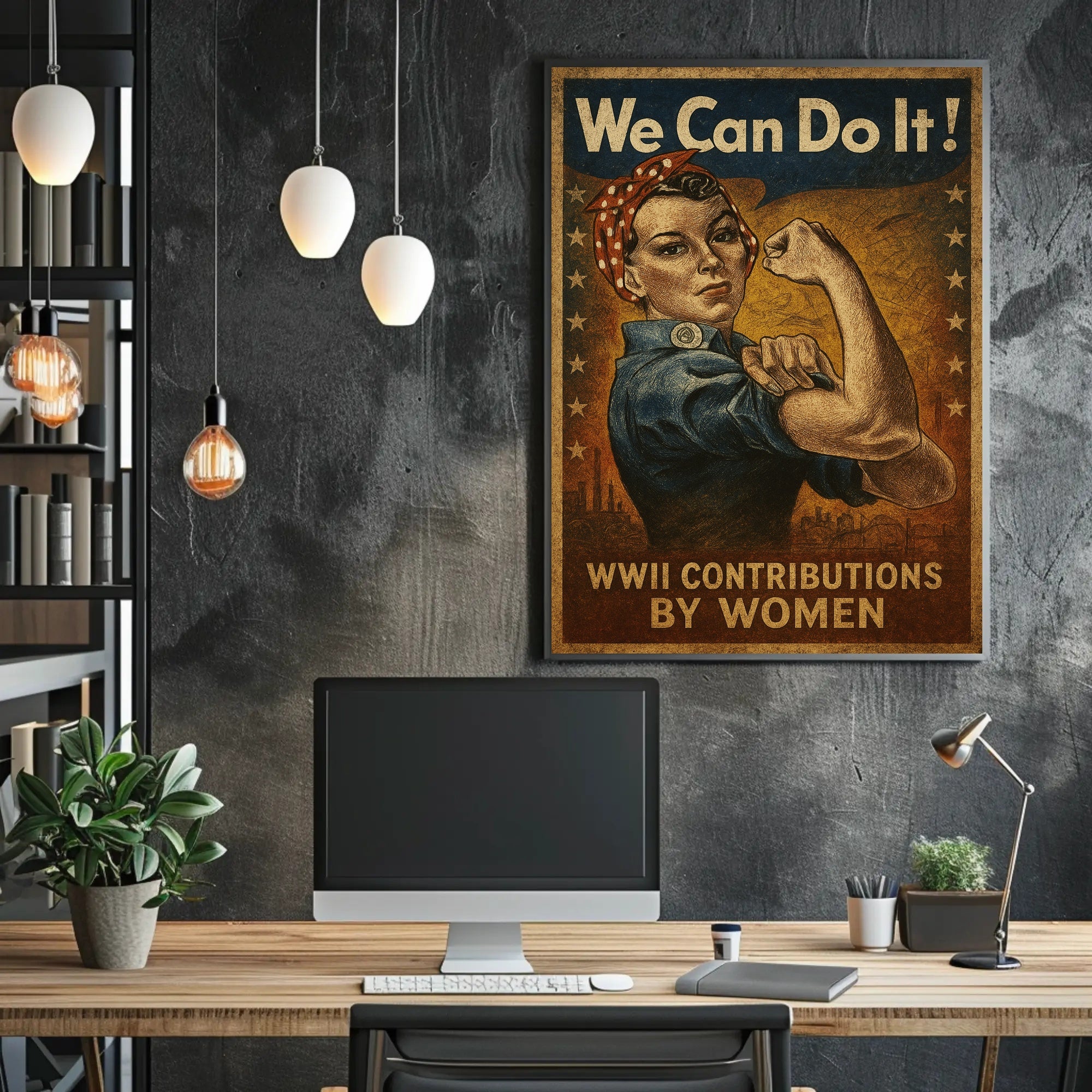 Empowering Women WWII Icon Propaganda Poster