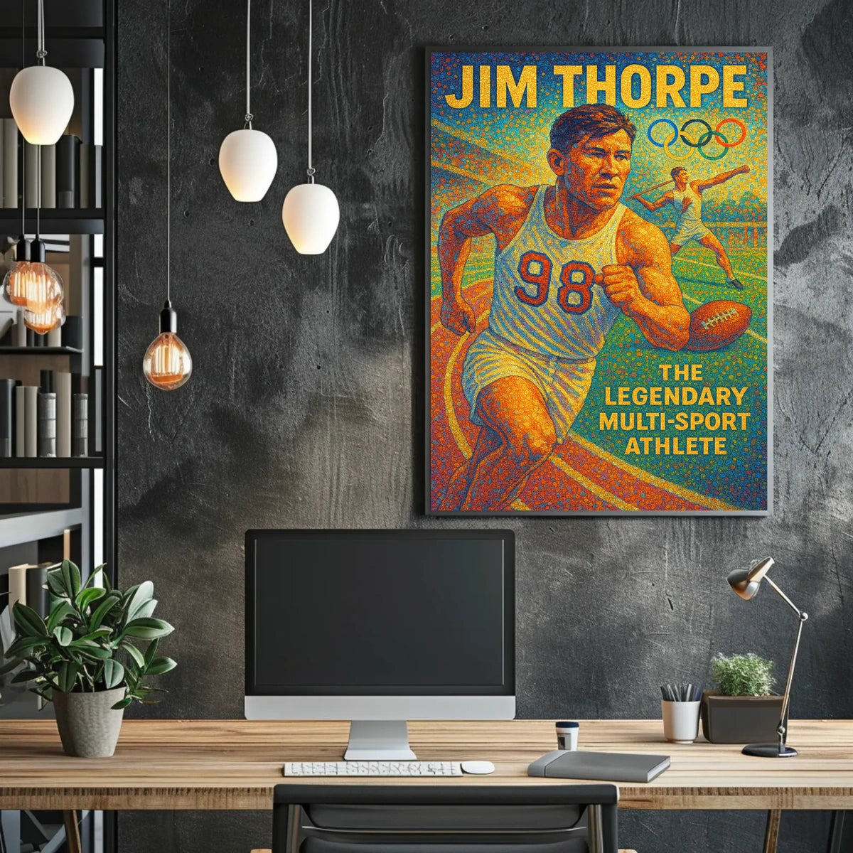 Jim Thorpe Iconic Multi-Sport Legend Poster