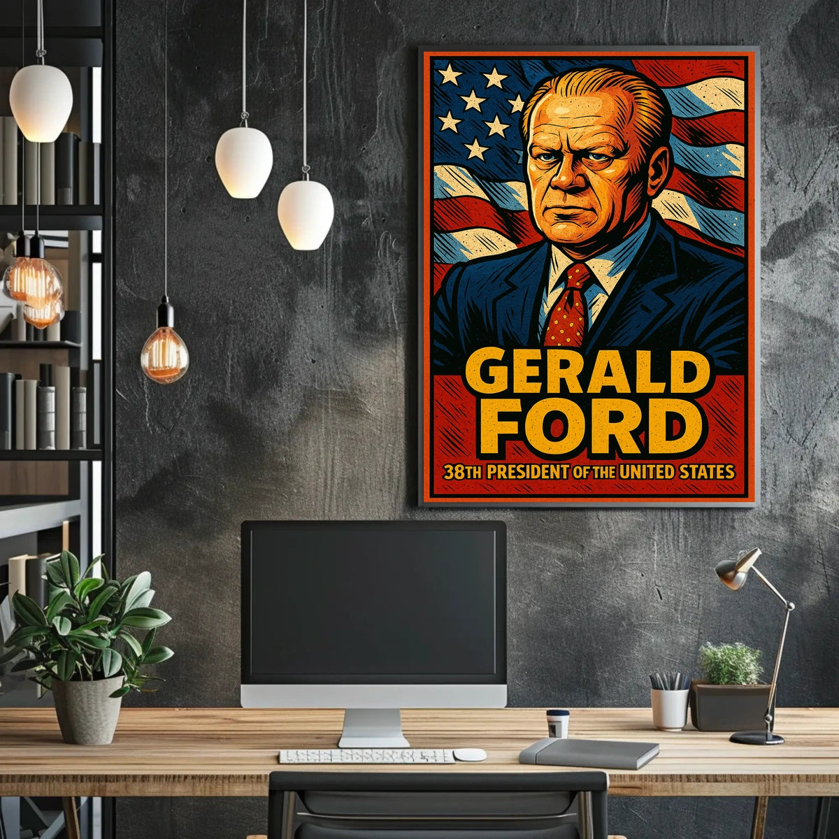 Gerald Ford 38th President Poster Museum Quality Wall Art
