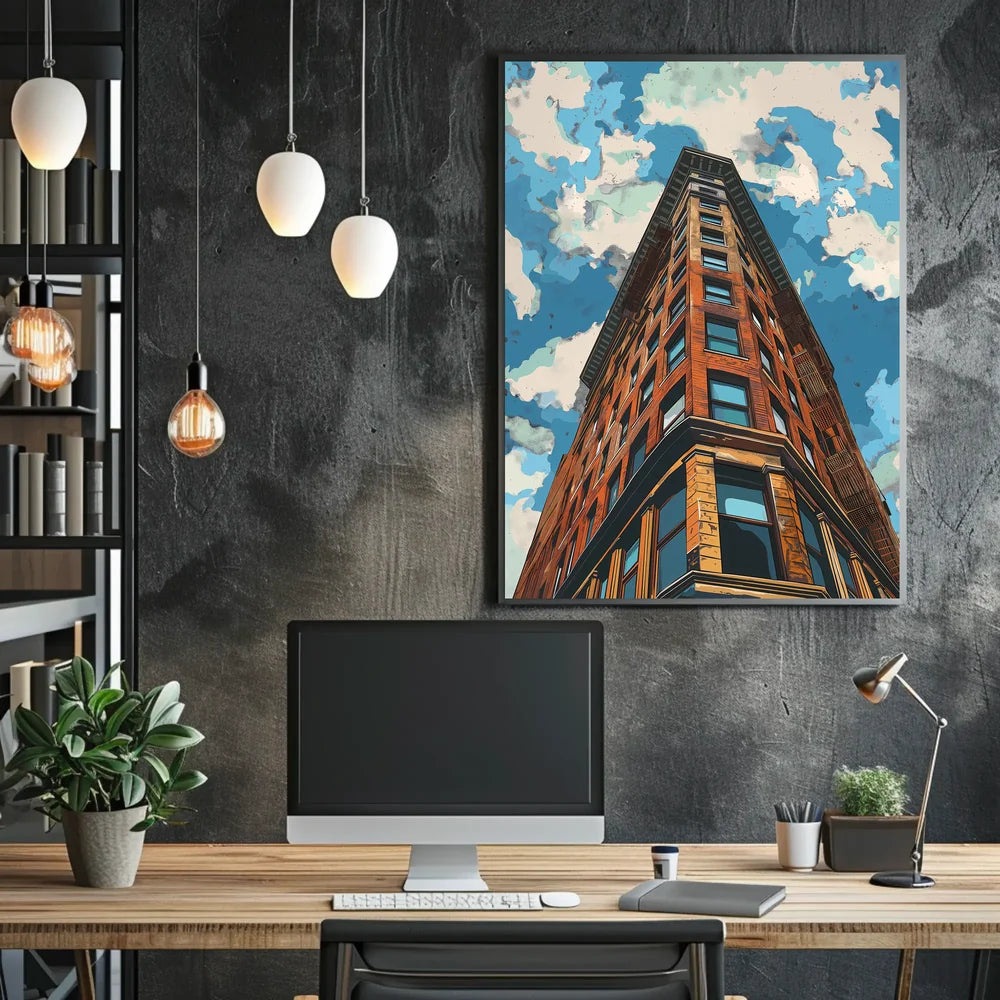 Abstract Futuristic Elements Art Poster