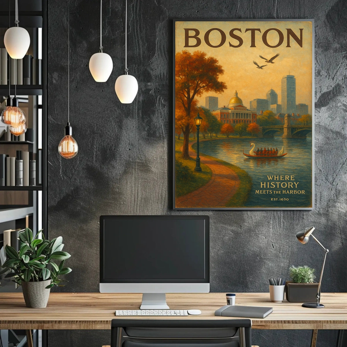 Boston Where History Meets the Harbor Poster