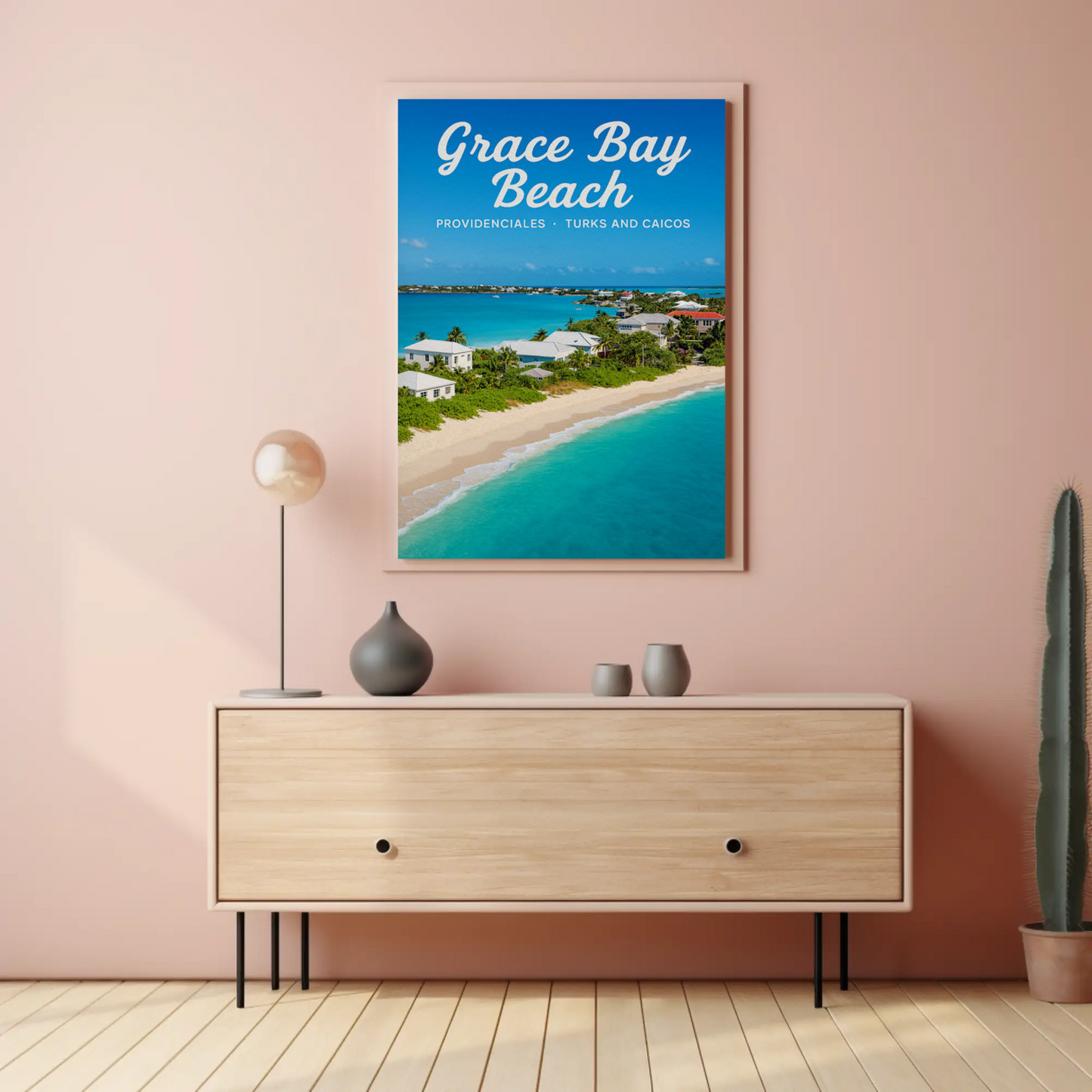 Grace Bay Beach Turks Caicos Coastal Beauty Travel Poster