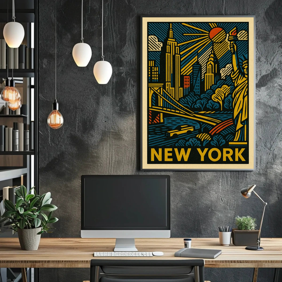 New York Cityscape Poster