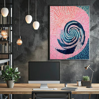 Swirling Mosaic Abstract Poster Wall Art Print