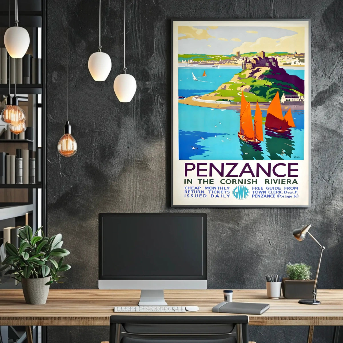Penzance In The Cornish Riviera Poster