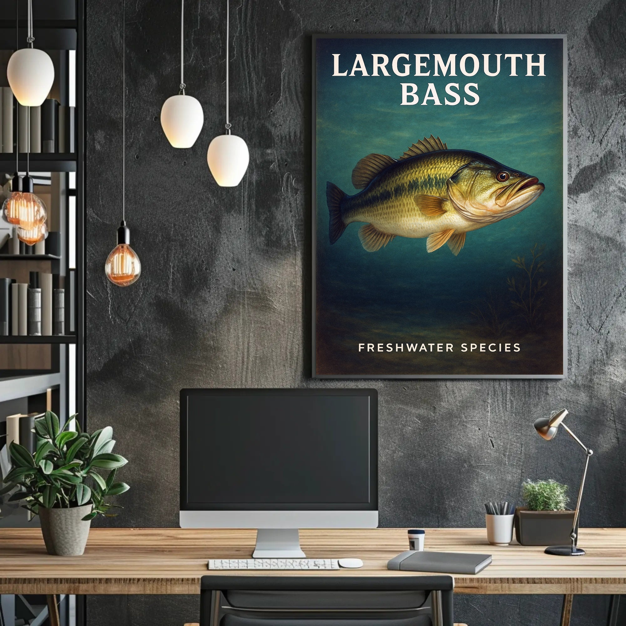 Largemouth Bass Freshwater Species Poster PosterGoat