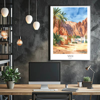 Picturesque Sinai Desert Scene: Travel Poster PosterGoat