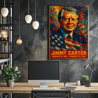 Jimmy Carter 39th President of the United States Glitch Hop Art Poster