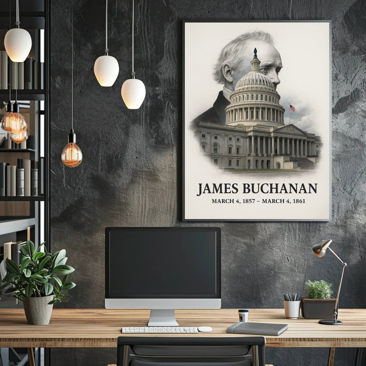 James Buchanan 15th President of the United States Reflections Poster
