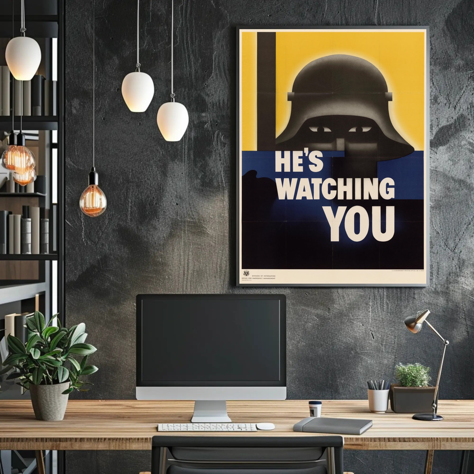 He's Watching You Poster PosterGoat