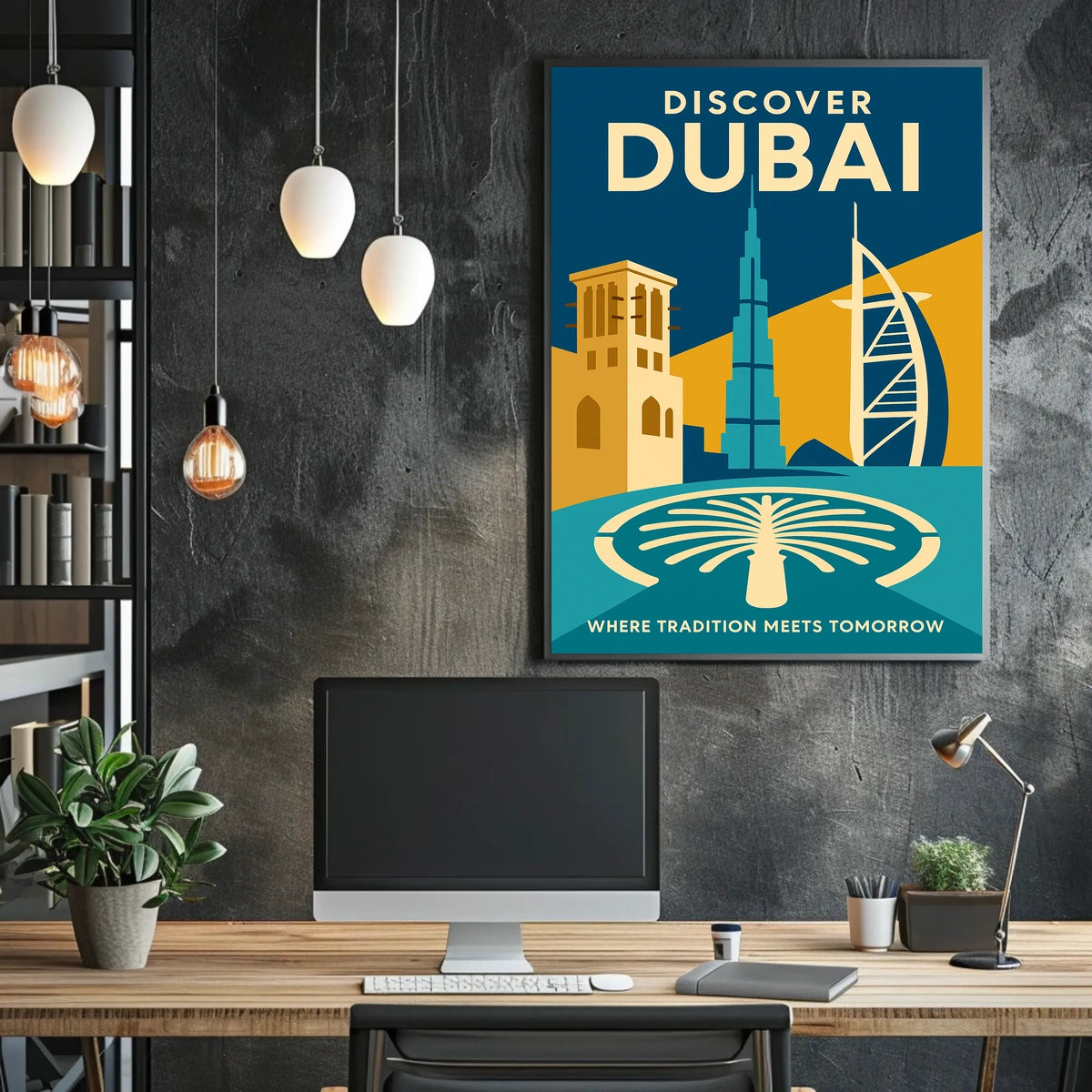 Discover Dubai Poster For Home And Office Vibrant Tradition