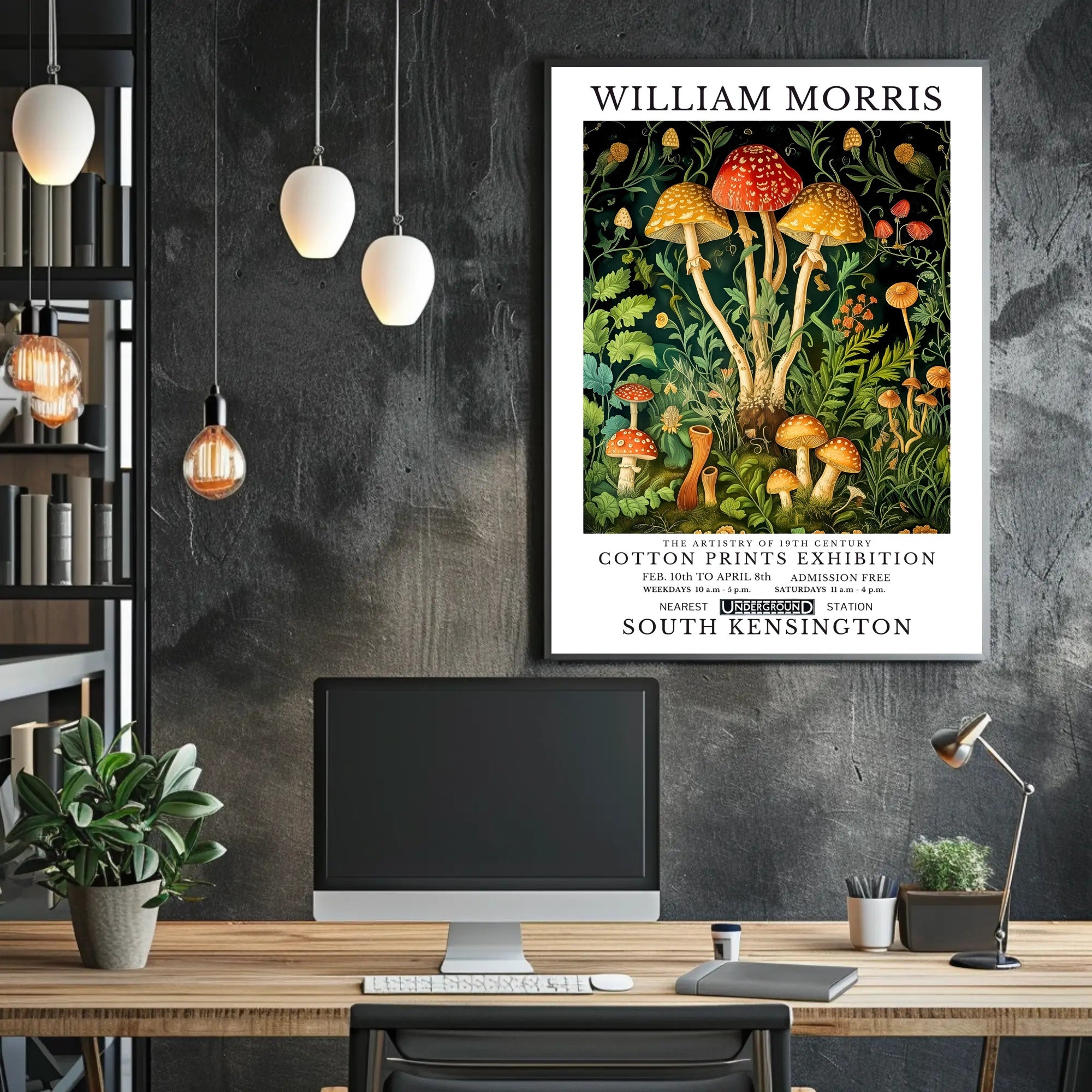 William Morris 19th Century Cotton Prints Poster