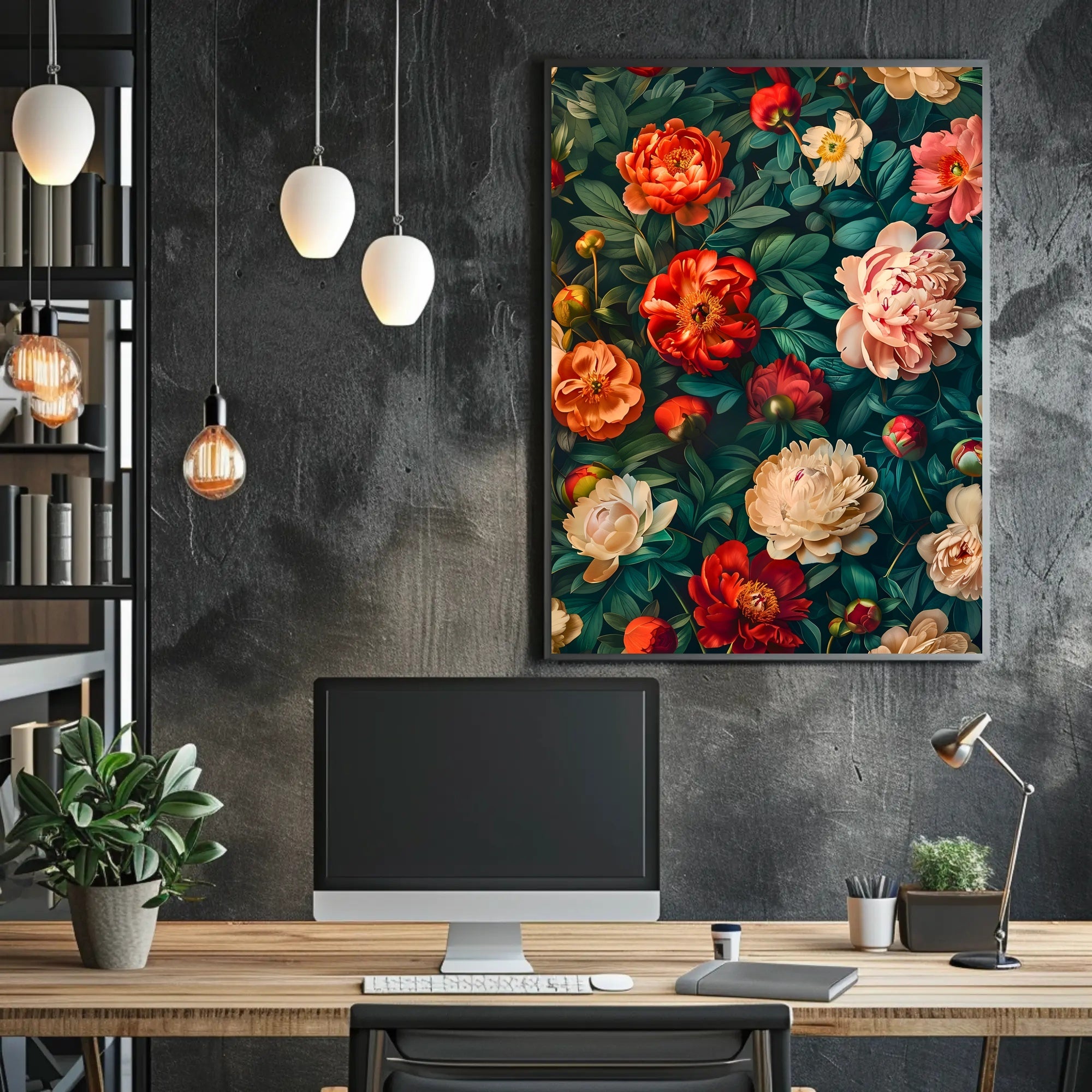 Lush Floral Elegance Art Print - Abstract or Artistic Poster