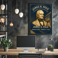 James K. Polk Patriotic Historical or Presidential Poster PosterGoat