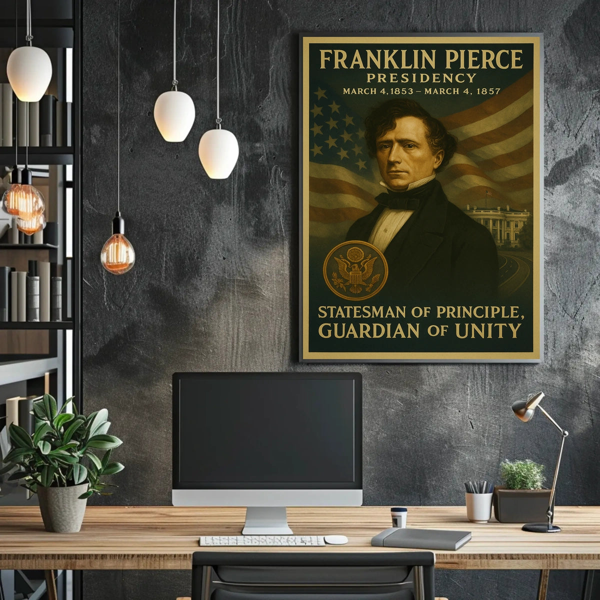 Franklin Pierce American Patriotism Historical or Presidential Poster