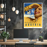 Austria Winter Sports Travel Poster PosterGoat
