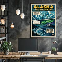 Alaska Adventure Vintage Travel Retro Travel Poster