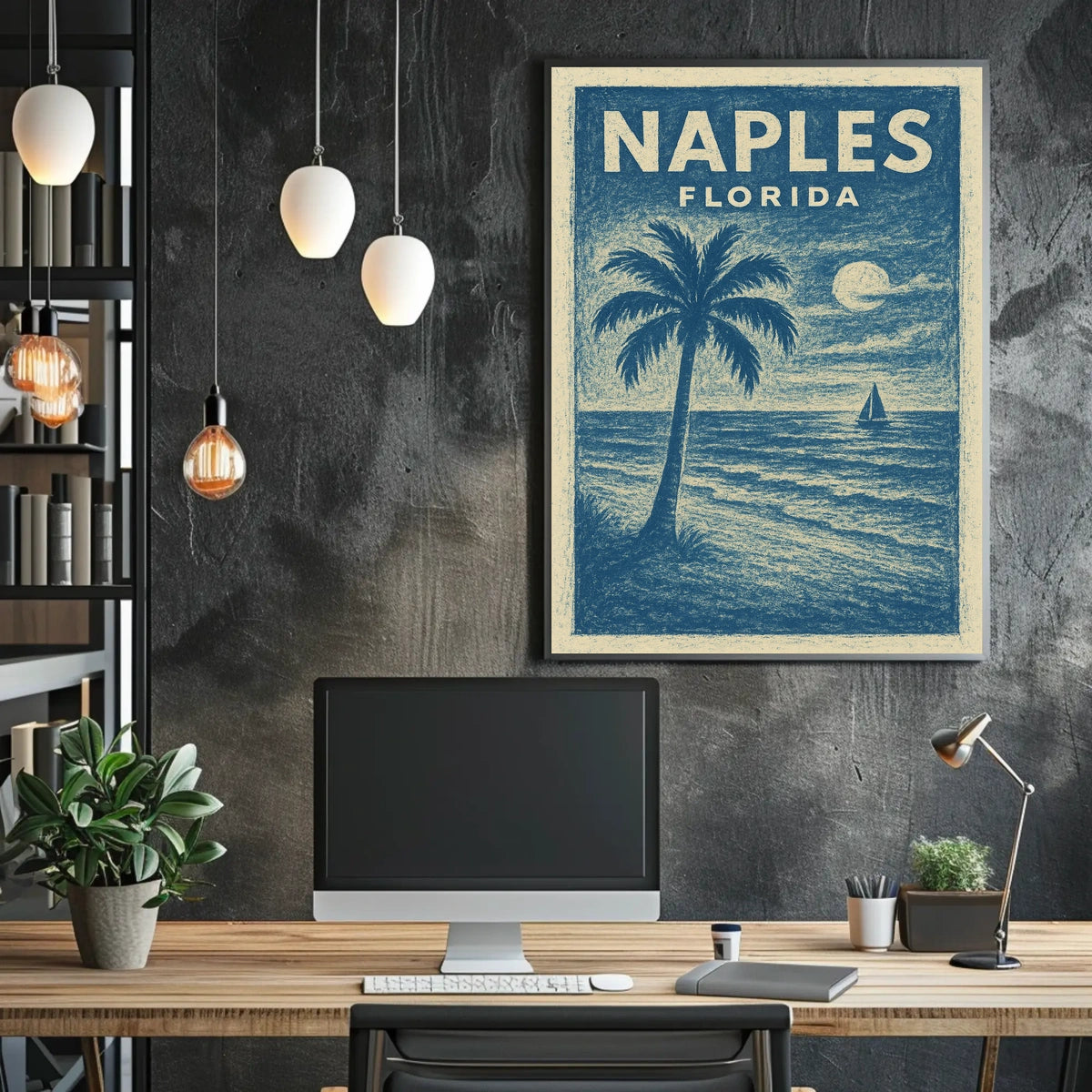 Naples Florida Coastal Serenity Poster Wall Art Decor