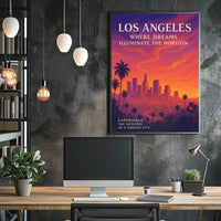 Dream-Inspired Los Angeles Cityscape Urban or Cityscape Poster