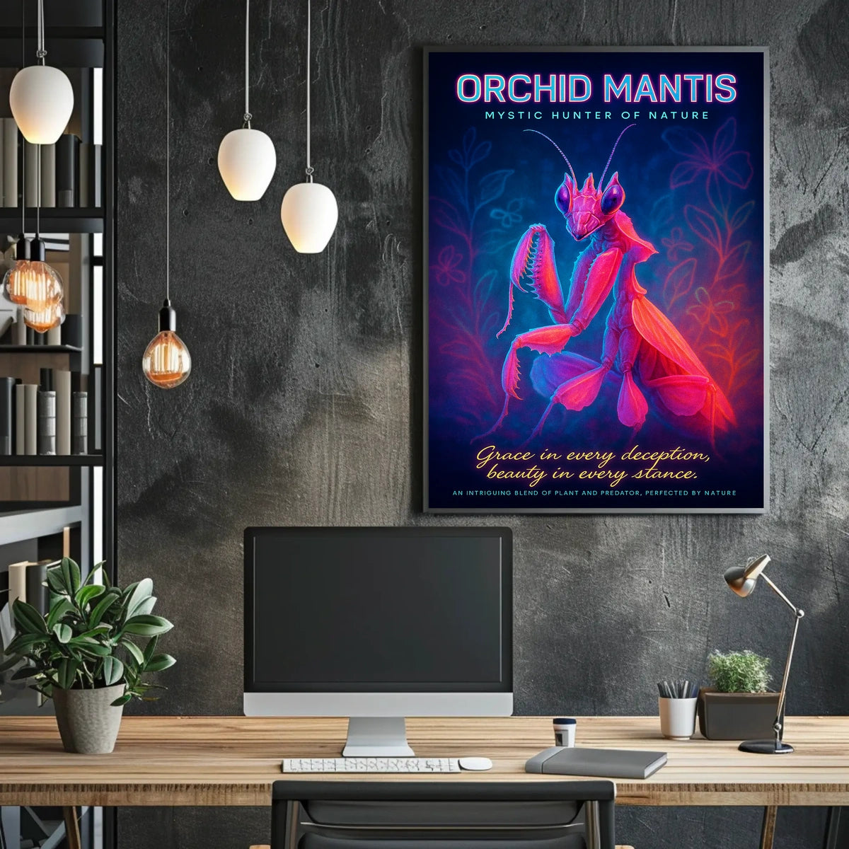 Orchid Mantis Mystic Hunter of Nature Poster