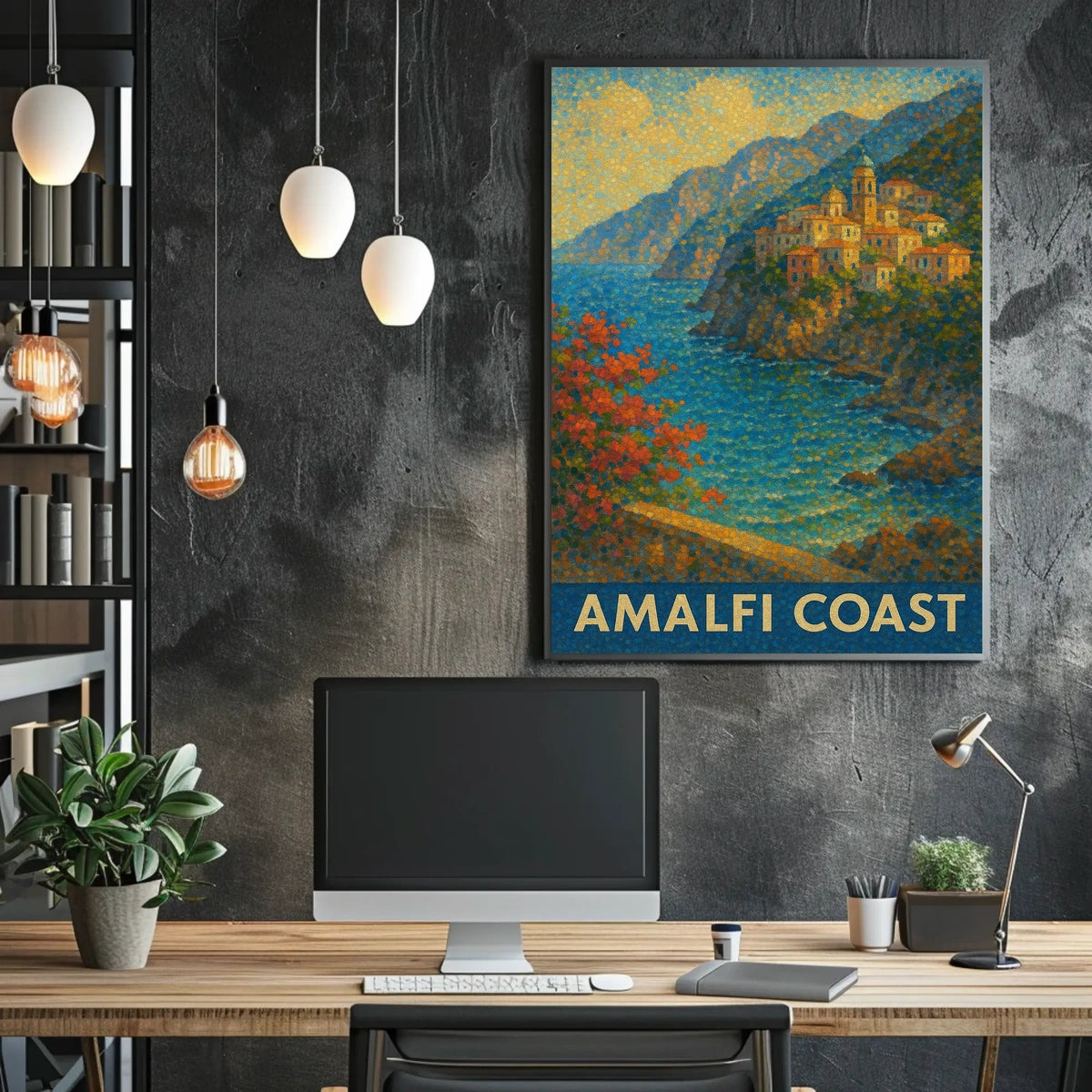Amalfi Coast Poster 18x24 Scenic Coastal Wall Art Print