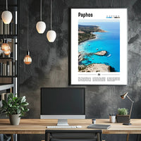 Paphos Coastal Paradise: Stunning Travel Poster PosterGoat