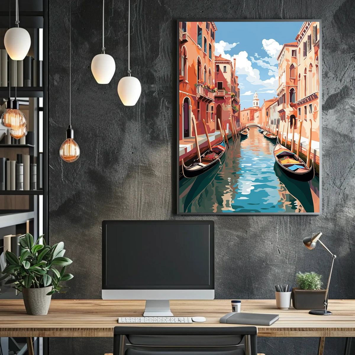 Venetian Waterway Dreamscape Historic Buildings Travel Poster