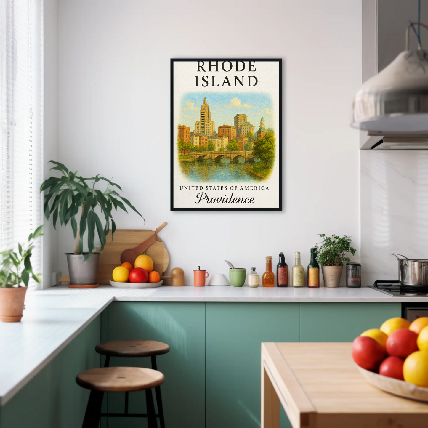 Rhode Island, Providence Signature Series Vintage Travel Poster