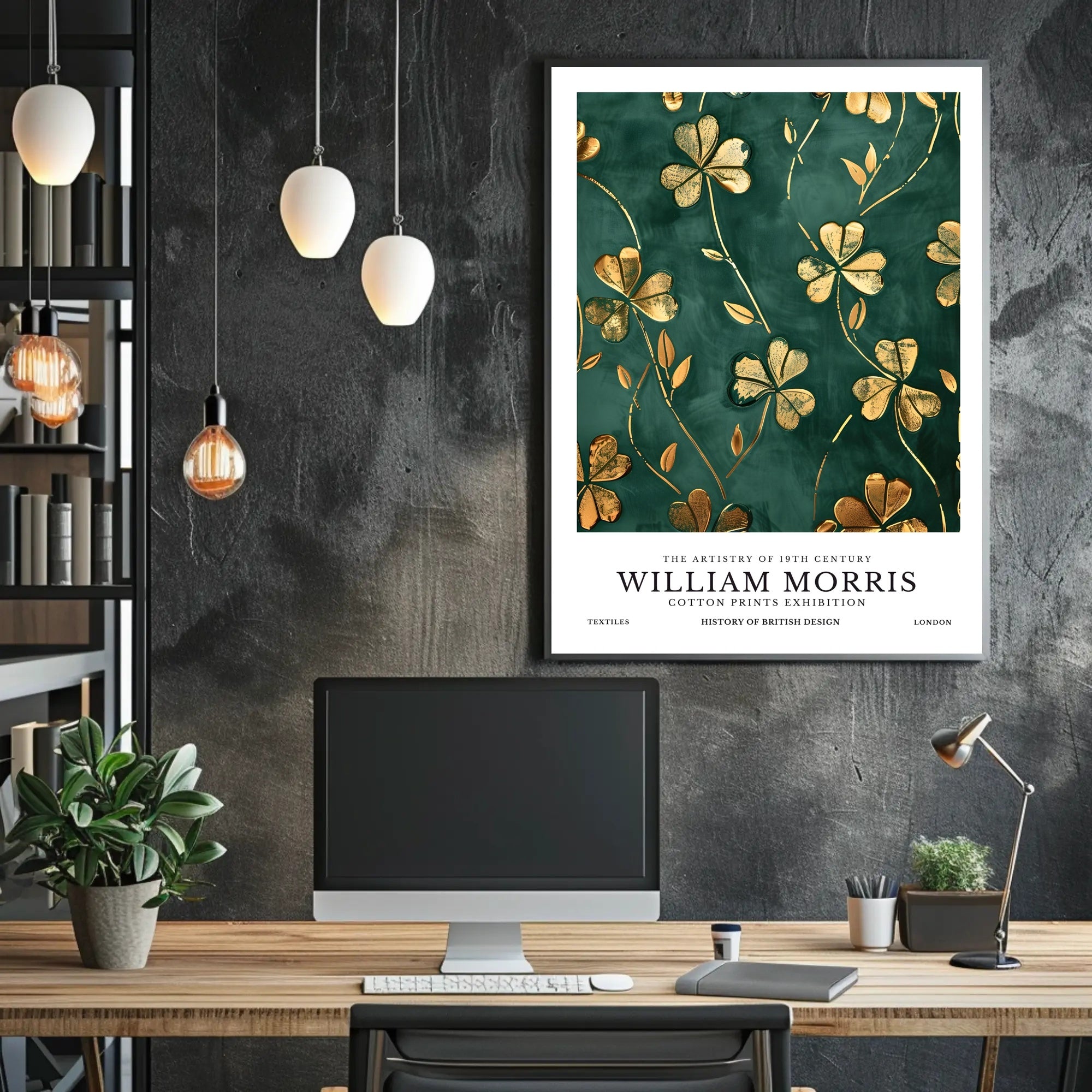 William Morris Cotton Prints Exhibition Poster