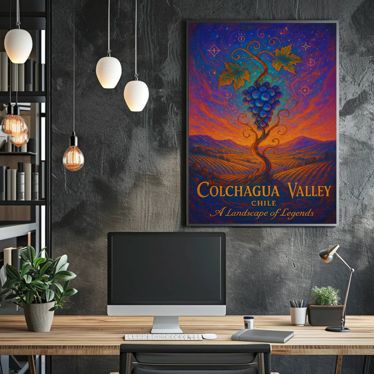 Colchagua Valley Vineyard Art: Mystical Chilean Landscape