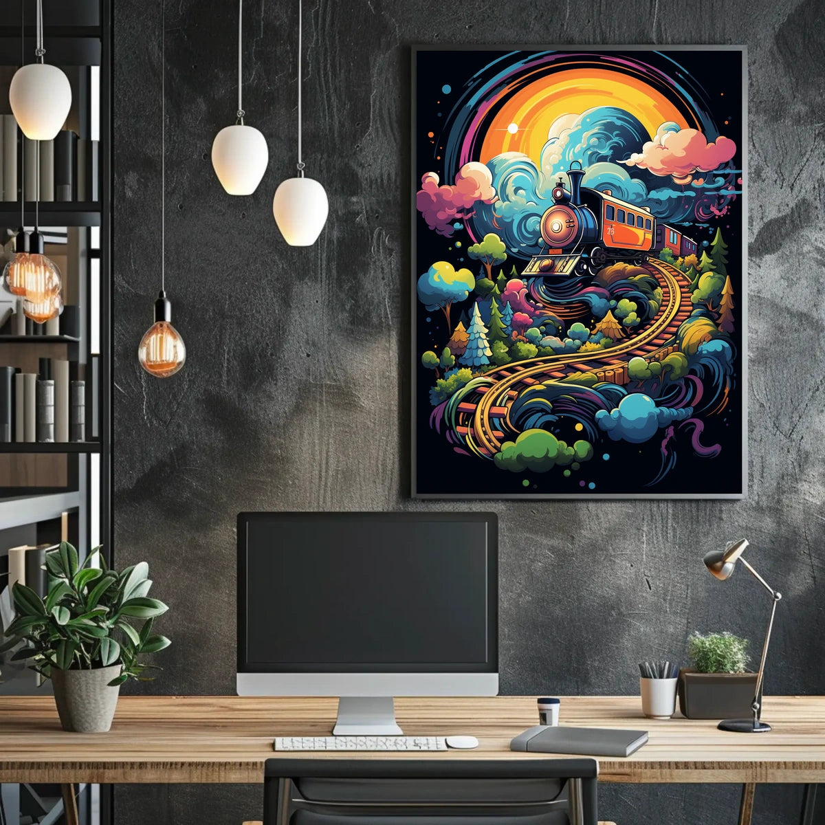 Whimsical Train Journey Poster