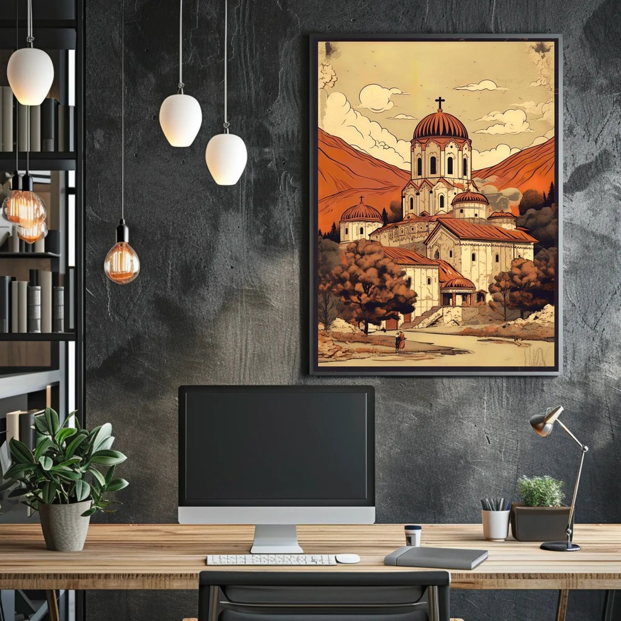 Serene Byzantine Landscape Poster