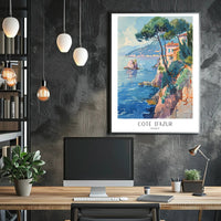 Côte d'Azur Vintage Travel Poster PosterGoat